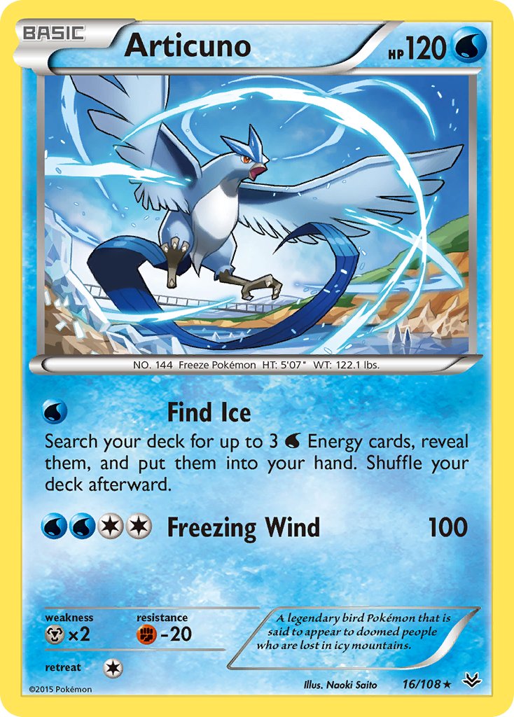 Articuno (16/108) (Theme Deck Exclusive) [XY: Roaring Skies] | Cracking-Singles