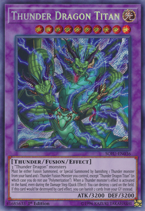 Thunder Dragon Titan [SOFU-EN036] Secret Rare | Cracking-Singles