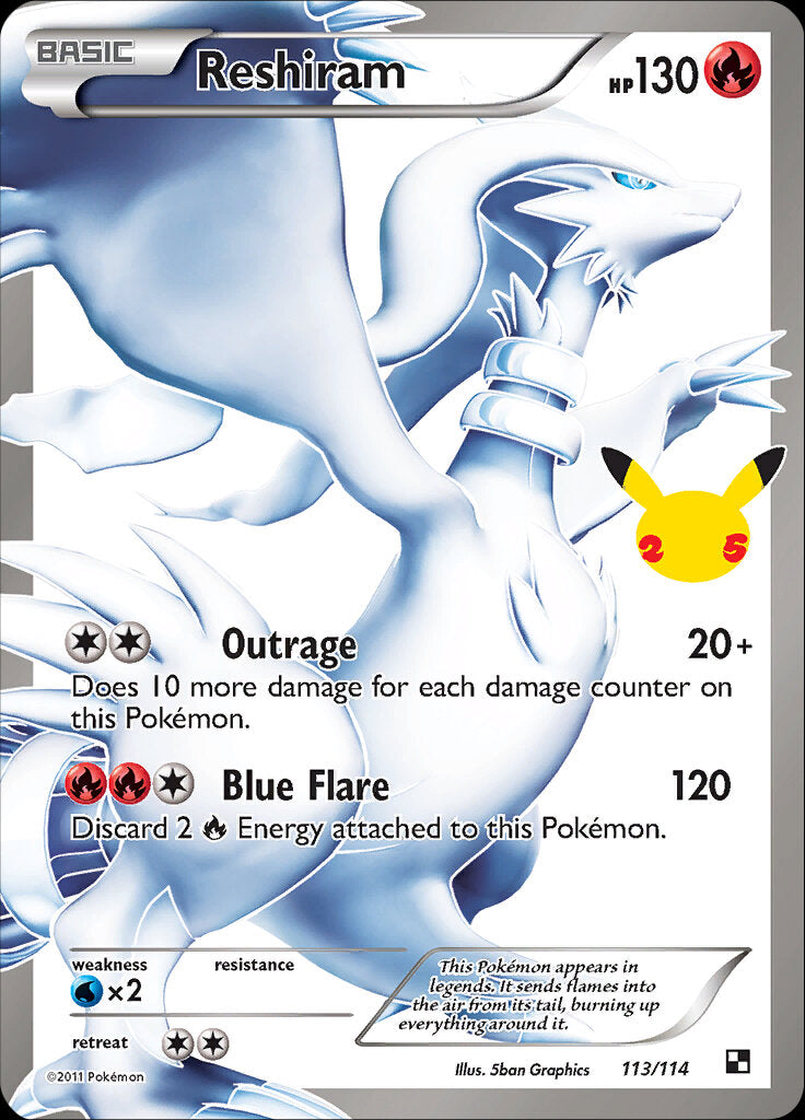 Reshiram (113/114) [Celebrations: 25th Anniversary - Classic Collection] | Cracking-Singles