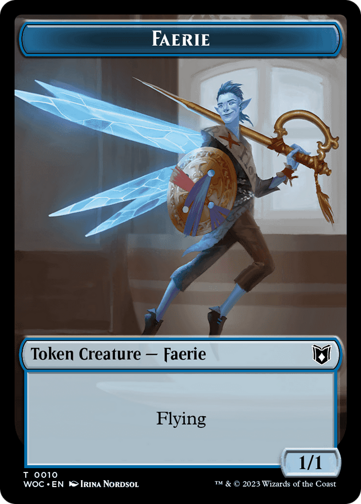 Faerie // Human Double-Sided Token [Wilds of Eldraine Commander Tokens] | Cracking-Singles