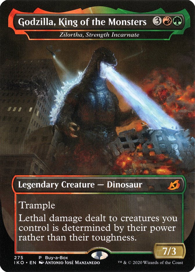 Zilortha, Strength Incarnate - Godzilla, King of the Monsters (Buy-A-Box) [Ikoria: Lair of Behemoths Promos] | Cracking-Singles