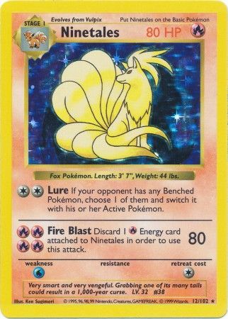 Ninetales (12/102) [Base Set Shadowless Unlimited] | Cracking-Singles