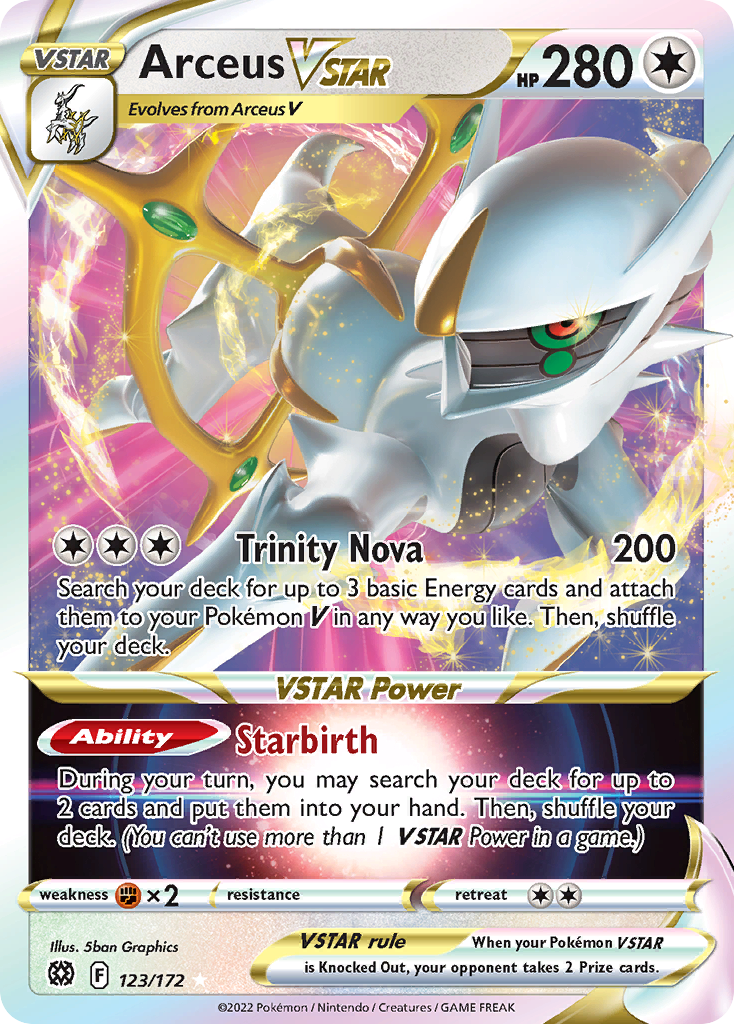 Arceus VSTAR (123/172) (Metal Card) [Sword & Shield: Brilliant Stars] | Cracking-Singles