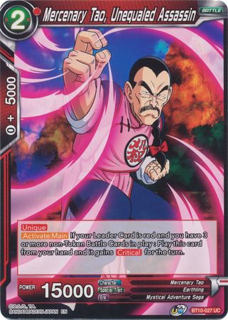 Mercenary Tao, Unequaled Assassin [BT10-027] | Cracking-Singles