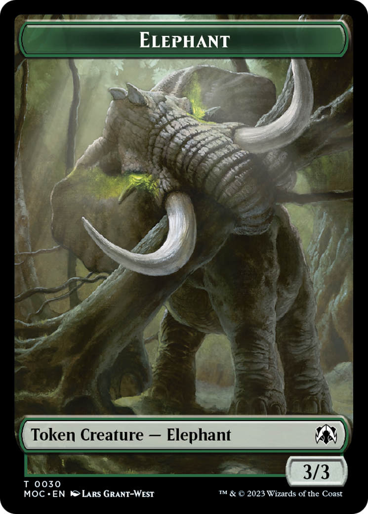 Elephant // City's Blessing Double-Sided Token [March of the Machine Commander Tokens] | Cracking-Singles