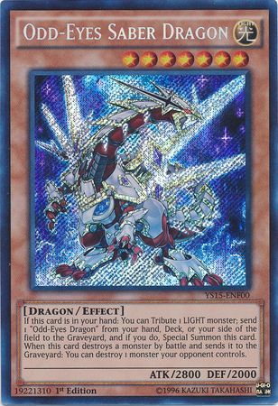 Odd-Eyes Saber Dragon [YS15-ENF00] Secret Rare | Cracking-Singles