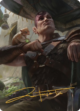 Minsc & Boo, Timeless Heroes Art Card (38) (Gold-Stamped Signature) [Commander Legends: Battle for Baldur's Gate Art Series] | Cracking-Singles