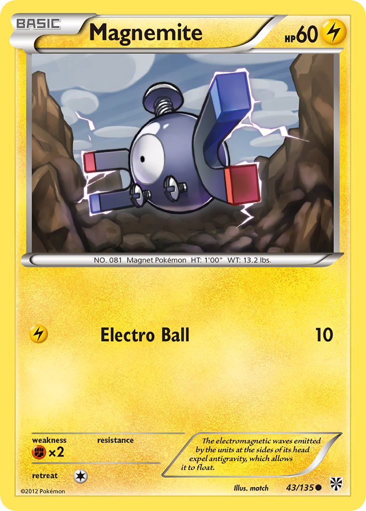 Magnemite (43/135) [Black & White: Plasma Storm] | Cracking-Singles