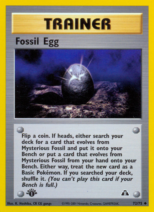 Fossil Egg (72/75) [Neo Discovery 1st Edition] | Cracking-Singles