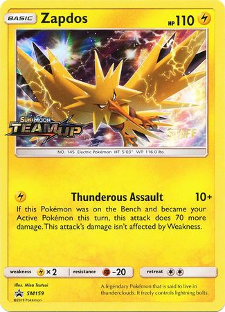 Zapdos (SM159) (Staff) [Sun & Moon: Black Star Promos] | Cracking-Singles