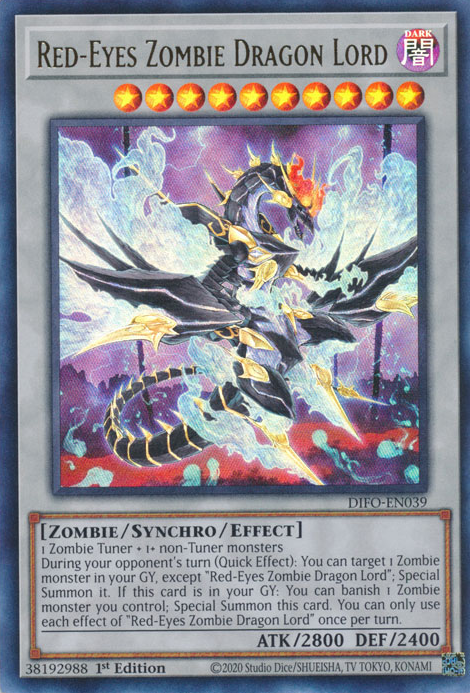 Red-Eyes Zombie Dragon Lord [DIFO-EN039] Ultra Rare | Cracking-Singles