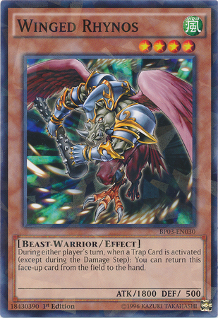 Winged Rhynos [BP03-EN030] Shatterfoil Rare | Cracking-Singles