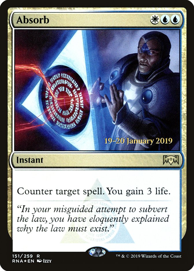 Absorb [Ravnica Allegiance Prerelease Promos] | Cracking-Singles