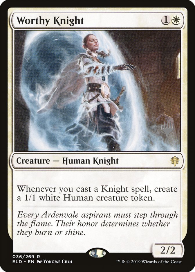 Worthy Knight (Promo Pack) [Throne of Eldraine Promos] | Cracking-Singles