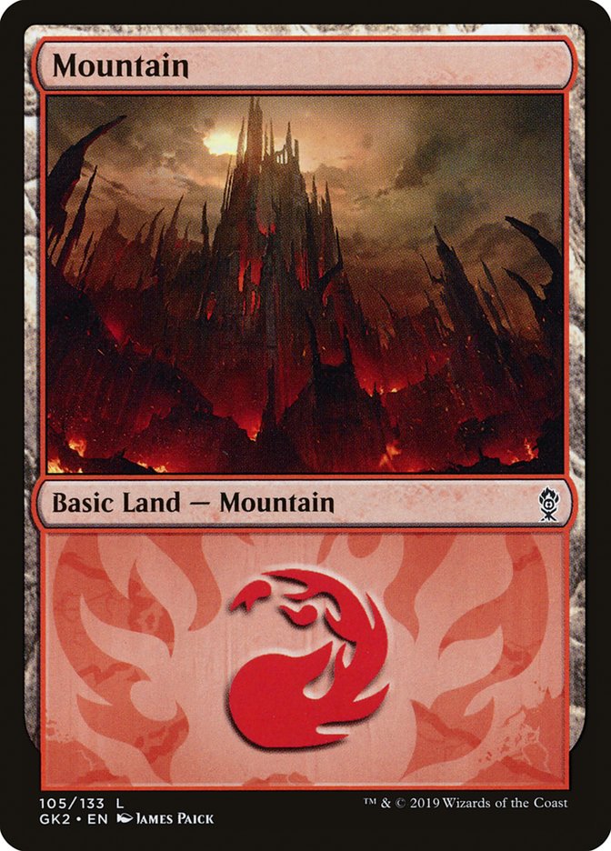 Mountain (105) [Ravnica Allegiance Guild Kit] | Cracking-Singles