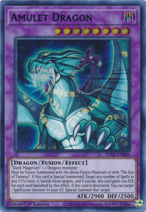 Amulet Dragon (Blue) [DLCS-EN005] Ultra Rare | Cracking-Singles