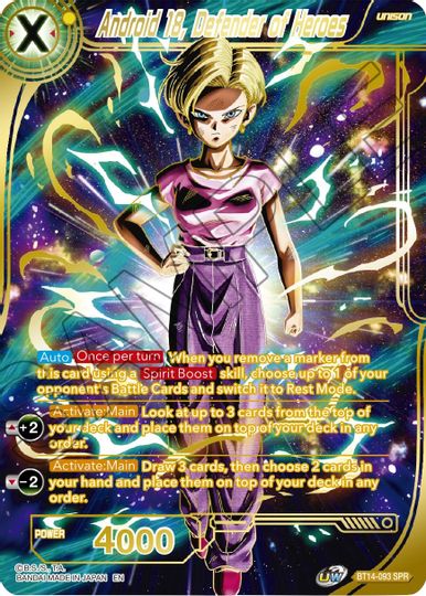 Android 18, Defender of Heroes (SPR) (BT14-093) [Cross Spirits] | Cracking-Singles