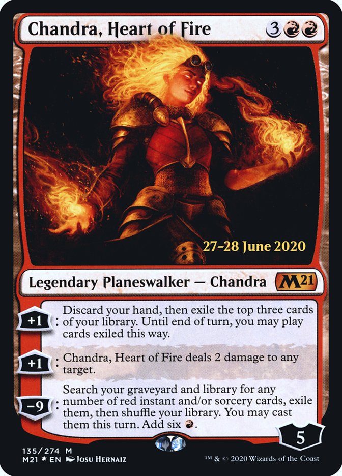 Chandra, Heart of Fire  [Core Set 2021 Prerelease Promos] | Cracking-Singles