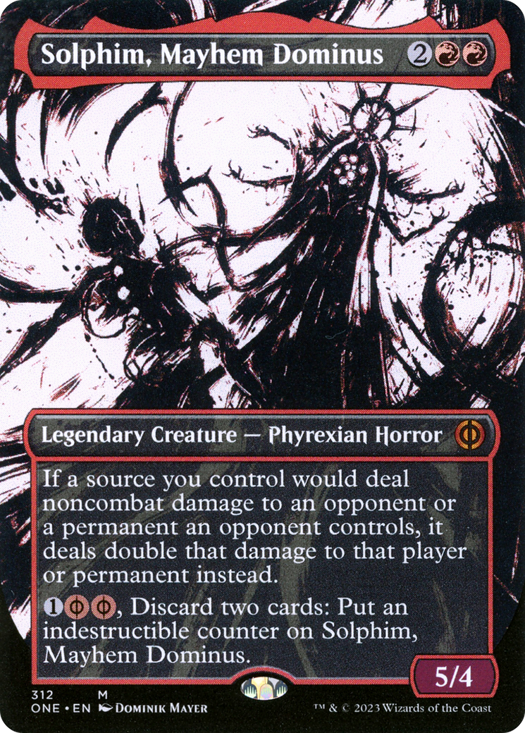 Solphim, Mayhem Dominus (Borderless Ichor) [Phyrexia: All Will Be One] | Cracking-Singles