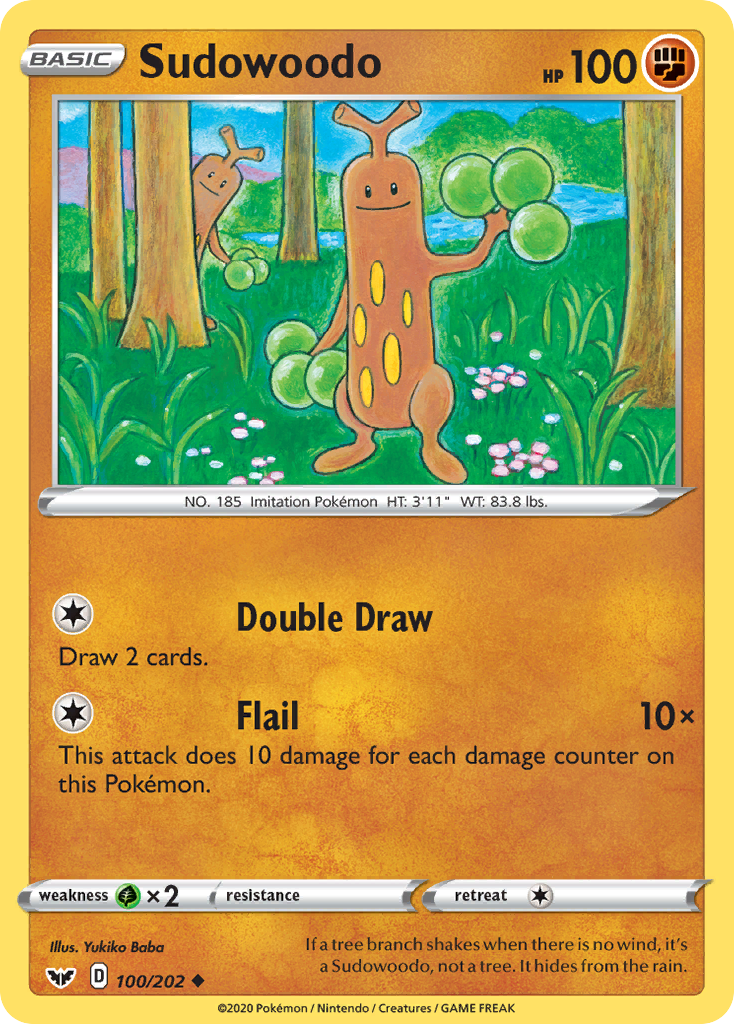 Sudowoodo (100/202) [Sword & Shield: Base Set] | Cracking-Singles