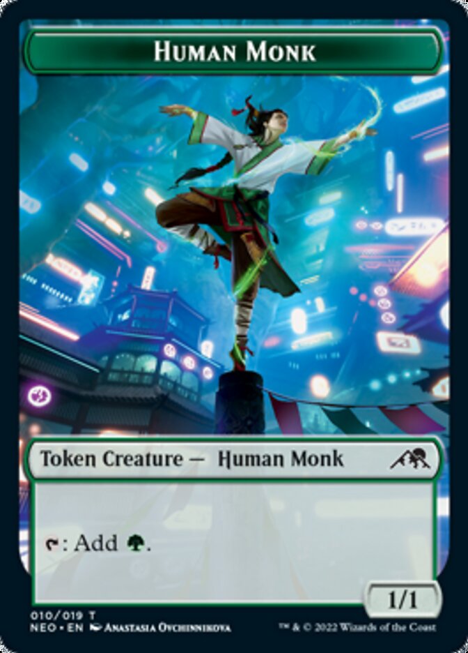 Human Monk Token [Kamigawa: Neon Dynasty Tokens] | Cracking-Singles