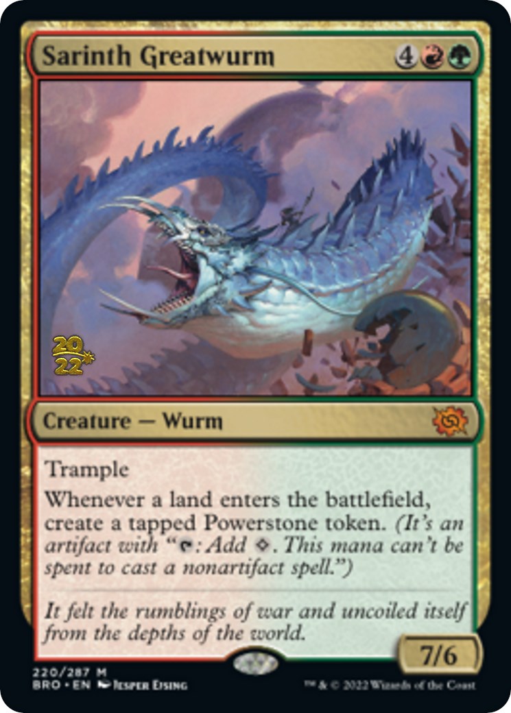 Sarinth Greatwurm [The Brothers' War: Prerelease Promos] | Cracking-Singles