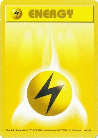 Lightning Energy (100/102) [Base Set Shadowless Unlimited] | Cracking-Singles