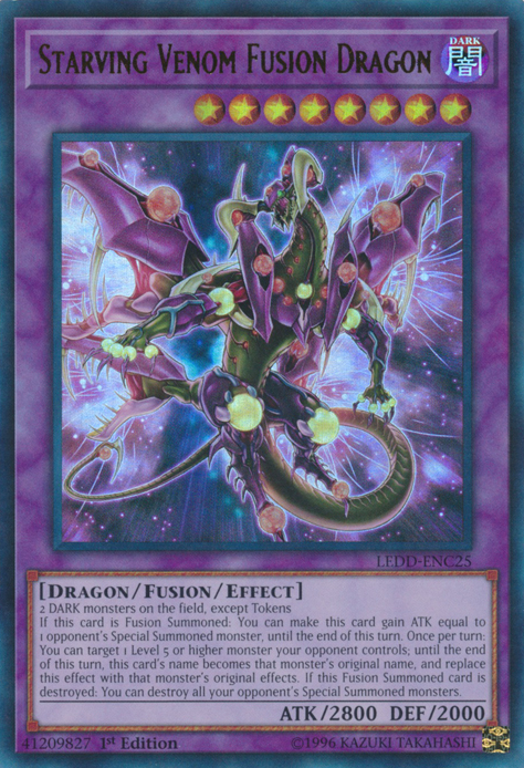 Starving Venom Fusion Dragon [LEDD-ENC25] Ultra Rare | Cracking-Singles