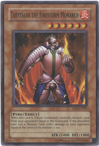 Thestalos the Firestorm Monarch [DR3-EN081] Super Rare | Cracking-Singles