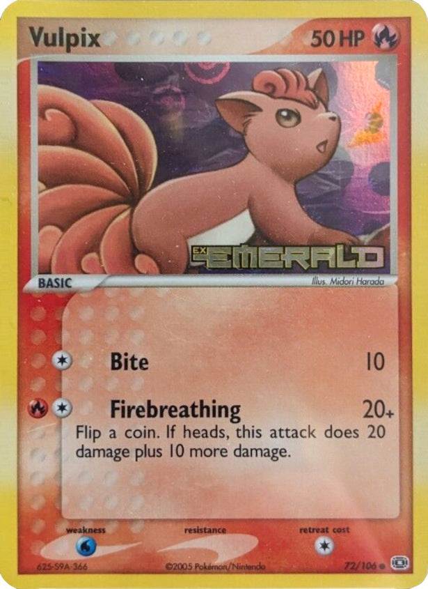 Vulpix (72/106) (Stamped) [EX: Emerald] | Cracking-Singles