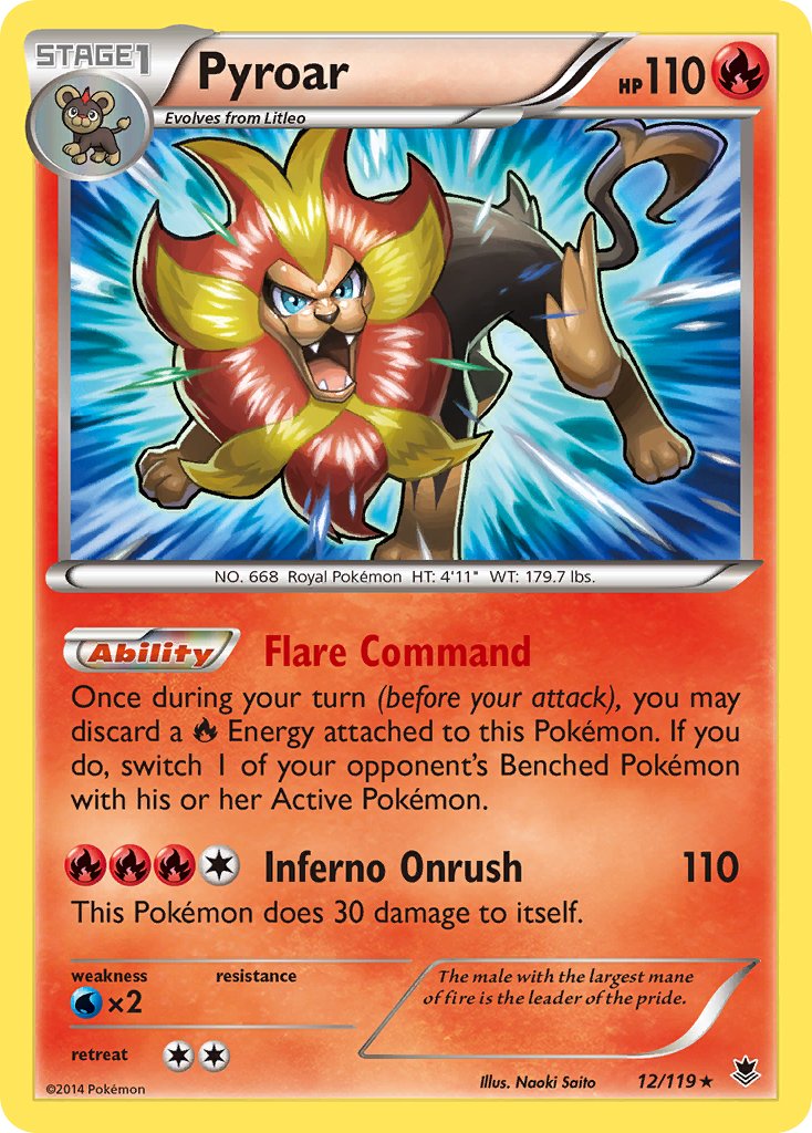 Pyroar (12/119) (Theme Deck Exclusive) [XY: Phantom Forces] | Cracking-Singles