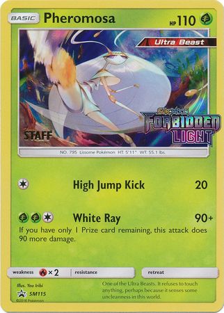 Pheromosa (SM115) (Staff Prerelease Promo) [Sun & Moon: Black Star Promos] | Cracking-Singles