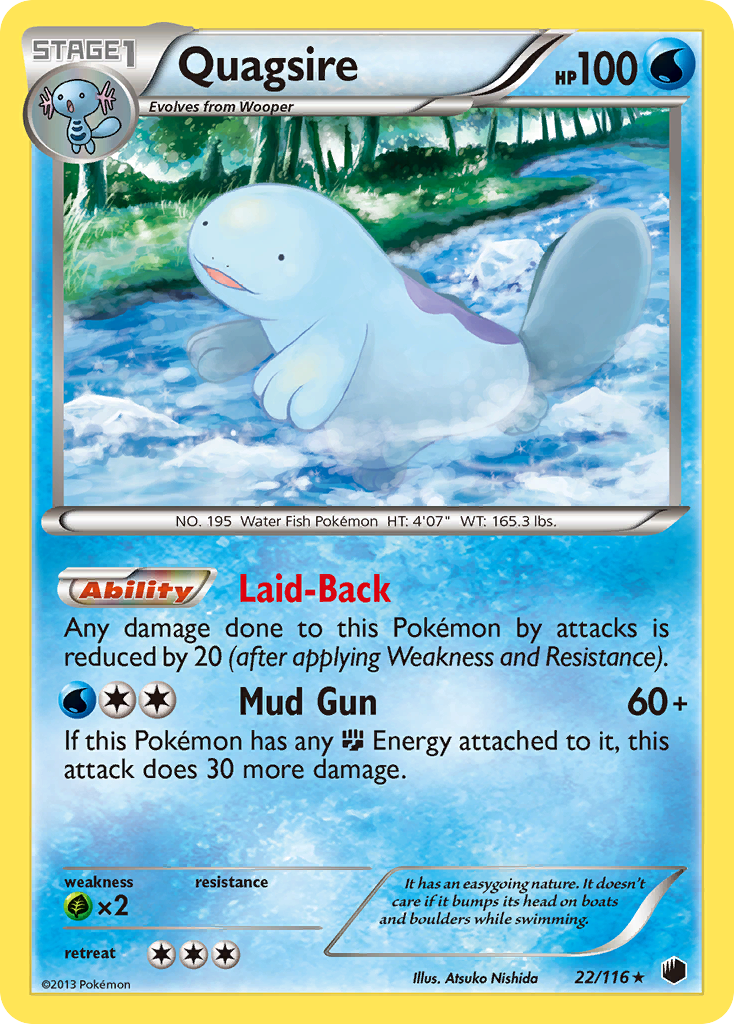 Quagsire (22/116) [Black & White: Plasma Freeze] | Cracking-Singles