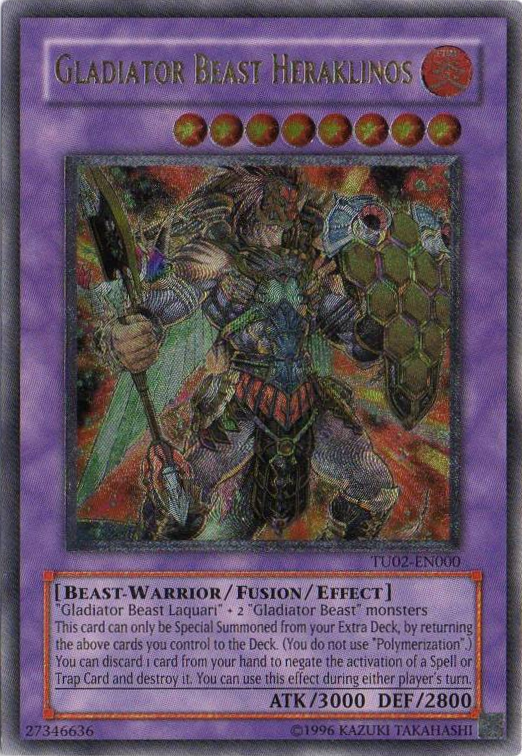 Gladiator Beast Heraklinos [TU02-EN000] Ultimate Rare | Cracking-Singles