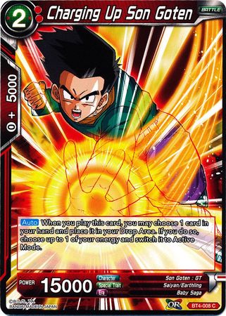 Charging Up Son Goten [BT4-008] | Cracking-Singles