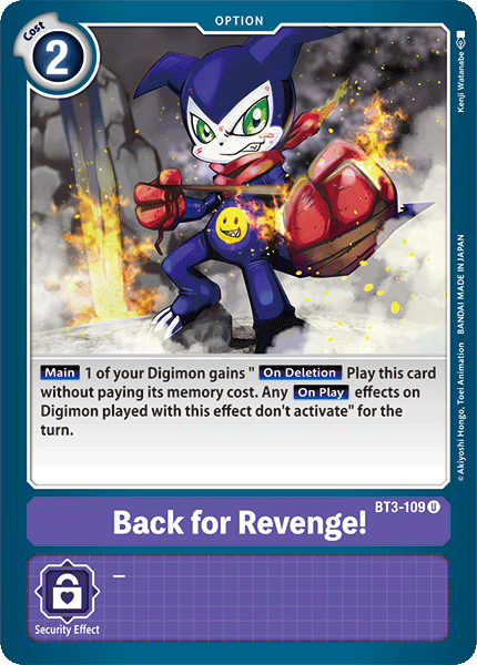 Back for Revenge! [BT3-109] [Release Special Booster Ver.1.0] | Cracking-Singles