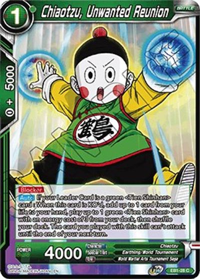 Chiaotzu, Unwanted Reunion (EB1-28) [Battle Evolution Booster] | Cracking-Singles