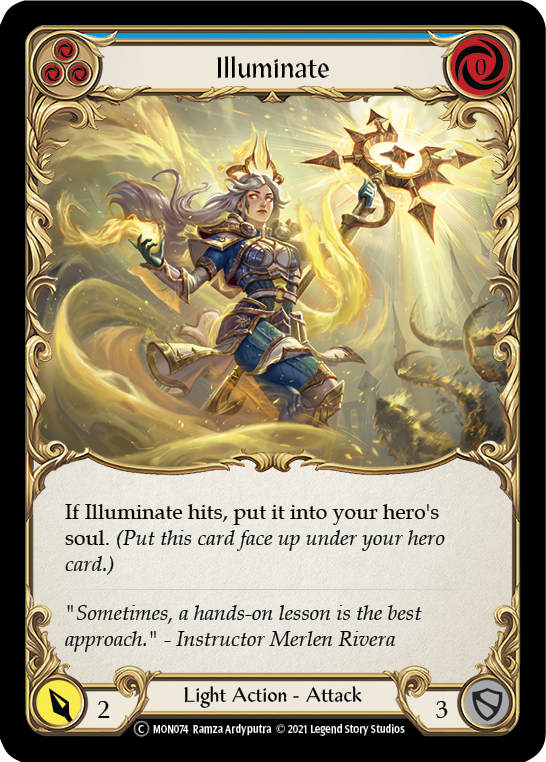 Illuminate (Blue) (Rainbow Foil) [U-MON074-RF] Unlimited Rainbow Foil | Cracking-Singles