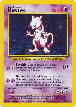 Mewtwo (10/102) [Base Set Unlimited] | Cracking-Singles