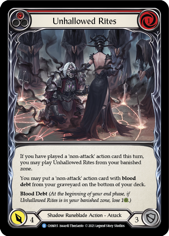 Unhallowed Rites (Red) [CHN015] (Monarch Chane Blitz Deck) | Cracking-Singles