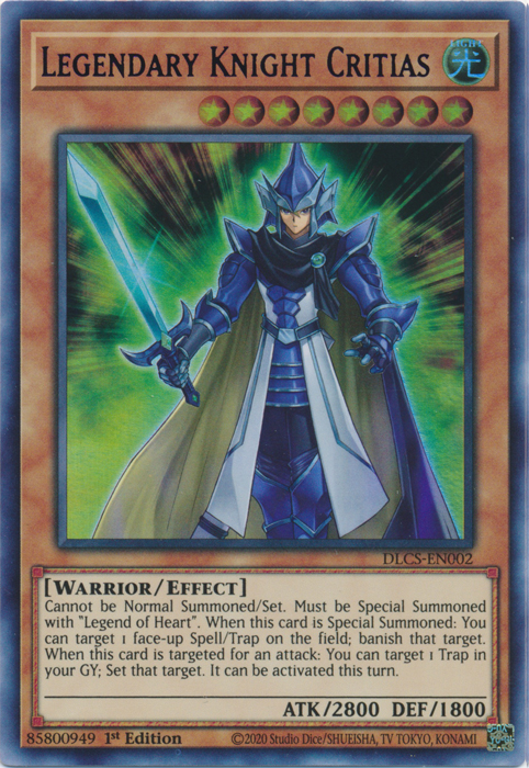 Legendary Knight Critias (Blue) [DLCS-EN002] Ultra Rare | Cracking-Singles