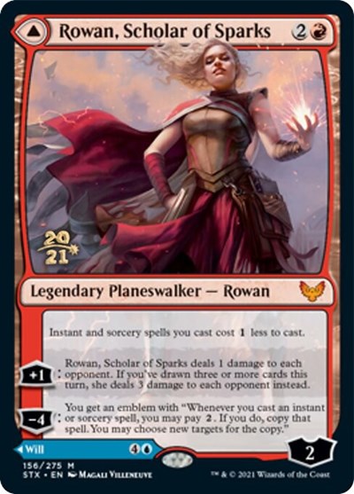 Rowan, Scholar of Sparks // Will, Scholar of Frost [Strixhaven: School of Mages Prerelease Promos] | Cracking-Singles