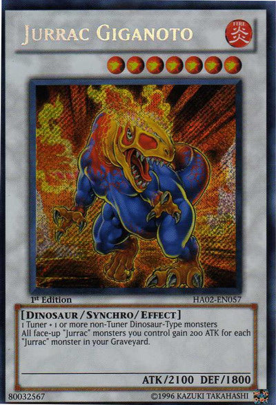 Jurrac Giganoto [HA02-EN057] Secret Rare | Cracking-Singles