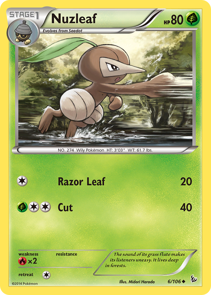 Nuzleaf (6/106) [XY: Flashfire] | Cracking-Singles