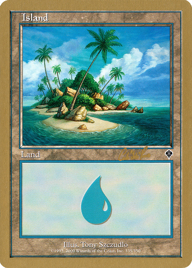 Island (cr335a) (Carlos Romao) [World Championship Decks 2002] | Cracking-Singles