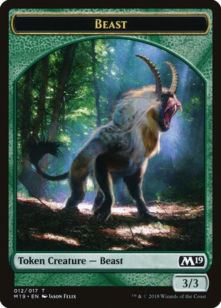 Beast Token [Core Set 2019 Tokens] | Cracking-Singles