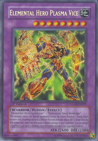 Elemental Hero Plasma Vice [GLAS-EN037] Secret Rare | Cracking-Singles