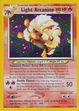 Light Arcanine (12/105) [Neo Destiny Unlimited] | Cracking-Singles