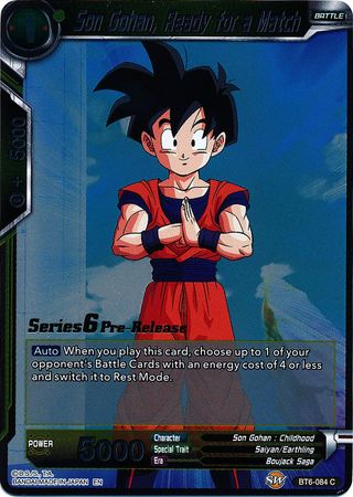 Son Gohan, Ready for a Match [BT6-084_PR] | Cracking-Singles