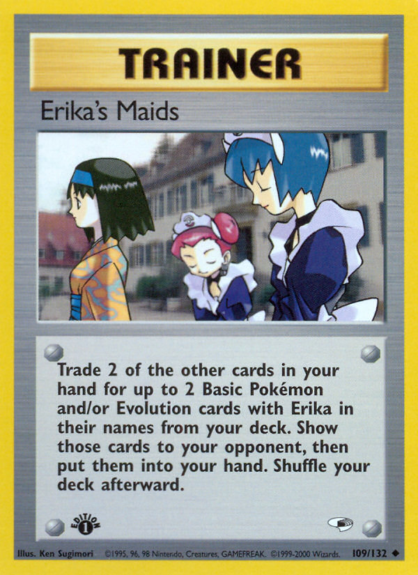 Erika's Maids (109/132) [Gym Heroes 1st Edition] | Cracking-Singles